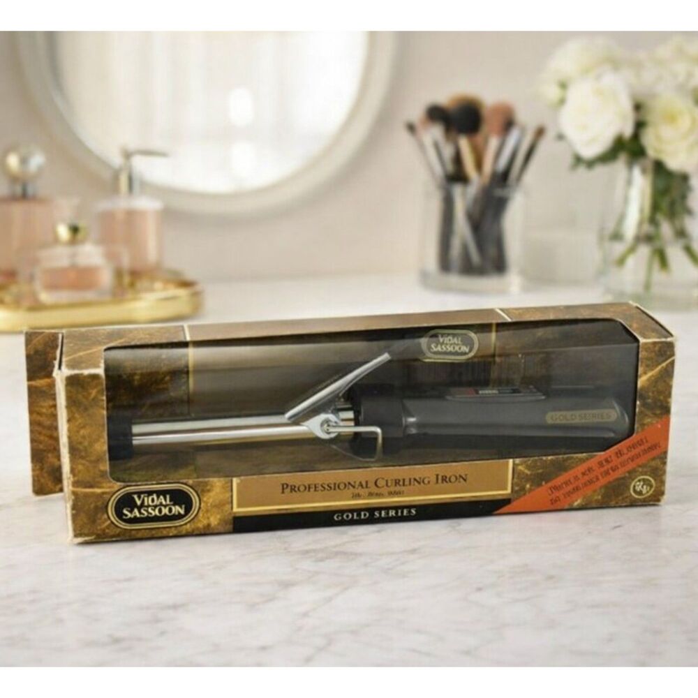 Vintage Vidal Sassoon Gold Series Curling Iron 3/4” Barrel w/ Original Box